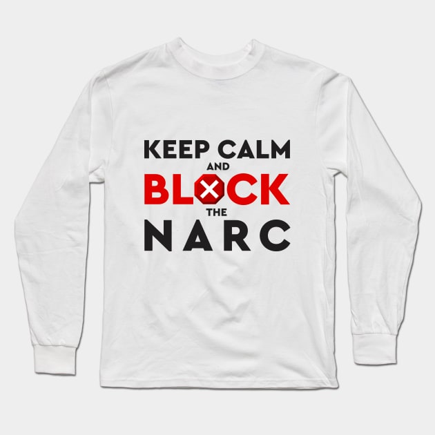 Narcissism Abuse Inspirational Minimalist Black And Red Typography Long Sleeve T-Shirt by ZAZIZU